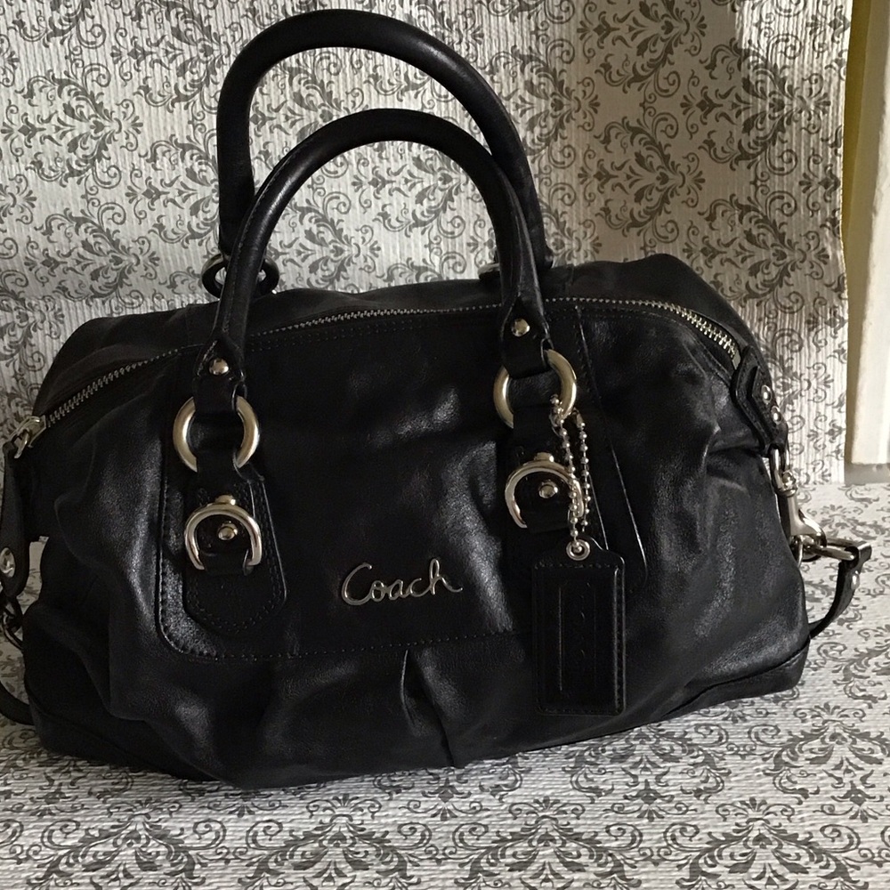 Coach Black Leather Satchel